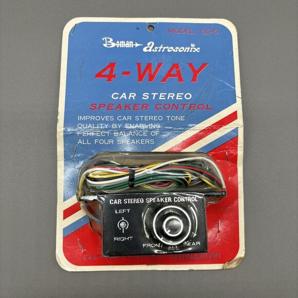 Vintage Boman Astrosonix 4-Way Car Stereo Speaker Control 1970s Original Package - Picture 1 of 6